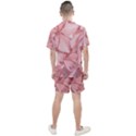 Coral Colored Hortensias Floral Photo Men s Mesh Tee and Shorts Set View2