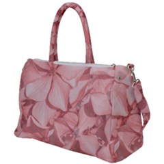 Coral Colored Hortensias Floral Photo Duffel Travel Bag by dflcprintsclothing