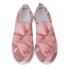 Coral Colored Hortensias Floral Photo Women s Slip On Sneakers by dflcprintsclothing