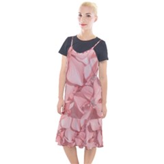 Coral Colored Hortensias Floral Photo Camis Fishtail Dress by dflcprintsclothing