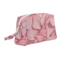 Coral Colored Hortensias Floral Photo Wristlet Pouch Bag (medium) by dflcprintsclothing