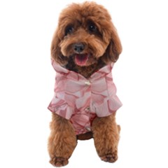 Coral Colored Hortensias Floral Photo Dog Coat by dflcprintsclothing