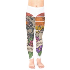 Possum - Mentally Sick Physically Thick Kids  Leggings by Valentinaart