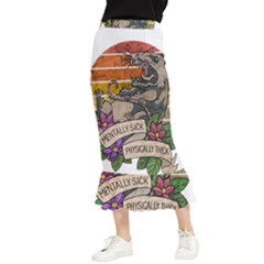 Possum - Mentally Sick Physically Thick Maxi Fishtail Chiffon Skirt