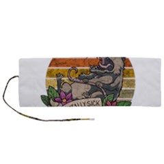 Possum - Mentally Sick Physically Thick Roll Up Canvas Pencil Holder (m) by Valentinaart