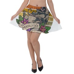 Possum - Mentally Sick Physically Thick Velvet Skater Skirt by Valentinaart