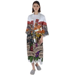 Possum - Mentally Sick Physically Thick Maxi Satin Kimono by Valentinaart