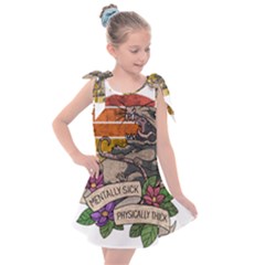 Possum - Mentally Sick Physically Thick Kids  Tie Up Tunic Dress by Valentinaart