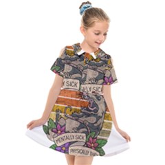 Possum - Mentally Sick Physically Thick Kids  Short Sleeve Shirt Dress by Valentinaart