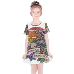 Possum - Mentally Sick Physically Thick Kids  Simple Cotton Dress by Valentinaart