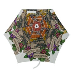 Possum - Mentally Sick Physically Thick Mini Folding Umbrellas by Valentinaart