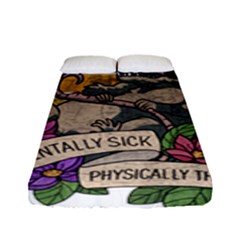 Possum - Mentally Sick Physically Thick Fitted Sheet (full/ Double Size) by Valentinaart