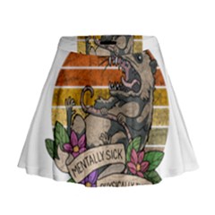 Possum - Mentally Sick Physically Thick Mini Flare Skirt by Valentinaart