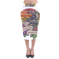 Possum - Mentally Sick Physically Thick Velvet Midi Pencil Skirt by Valentinaart