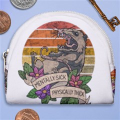 Possum - Mentally Sick Physically Thick Horseshoe Style Canvas Pouch by Valentinaart