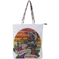 Possum - Mentally Sick Physically Thick Double Zip Up Tote Bag by Valentinaart