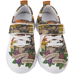 Possum - Mentally Sick Physically Thick Kids  Velcro Strap Shoes by Valentinaart