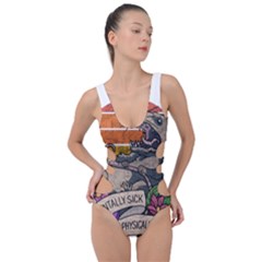 Possum - Mentally Sick Physically Thick Side Cut Out Swimsuit by Valentinaart