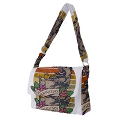 Possum - Mentally Sick Physically Thick Full Print Messenger Bag (m) by Valentinaart