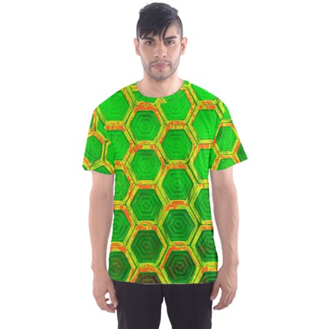 Hexagon Windows Men s Sport Mesh Tee by essentialimage