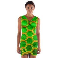 Hexagon Windows Wrap Front Bodycon Dress by essentialimage