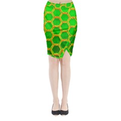 Hexagon Windows Midi Wrap Pencil Skirt by essentialimage