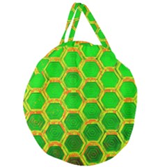 Hexagon Windows Giant Round Zipper Tote by essentialimage