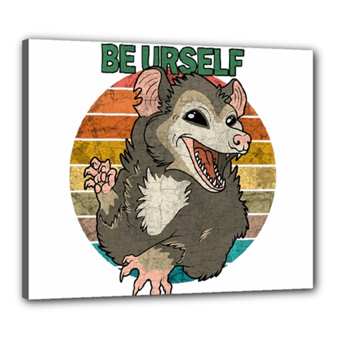 Possum - Be Urself Canvas 24  X 20  (stretched) by Valentinaart