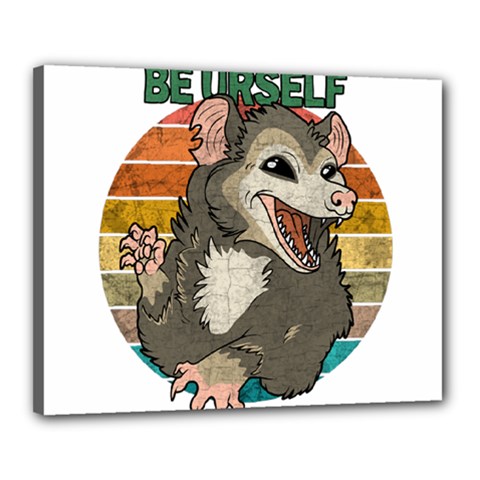 Possum - Be Urself Canvas 20  X 16  (stretched) by Valentinaart