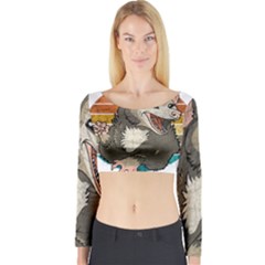 Possum - Be Urself Long Sleeve Crop Top by Valentinaart