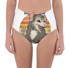 Possum - Be Urself Reversible High-waist Bikini Bottoms by Valentinaart