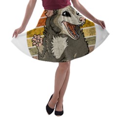 Possum - Be Urself A-line Skater Skirt by Valentinaart