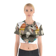 Possum - Be Urself Cotton Crop Top by Valentinaart