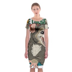 Possum - Be Urself Classic Short Sleeve Midi Dress by Valentinaart