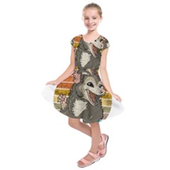 Possum - Be Urself Kids  Short Sleeve Dress by Valentinaart