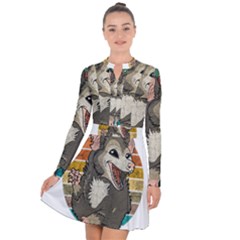 Possum - Be Urself Long Sleeve Panel Dress by Valentinaart