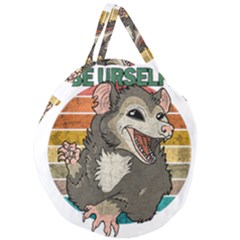 Possum - Be Urself Giant Round Zipper Tote by Valentinaart