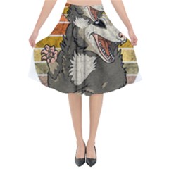 Possum - Be Urself Flared Midi Skirt by Valentinaart