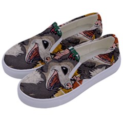 Possum - Be Urself Kids  Canvas Slip Ons by Valentinaart