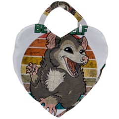 Possum - Be Urself Giant Heart Shaped Tote by Valentinaart