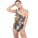 Possum - Be Urself Frilly One Shoulder Swimsuit View1