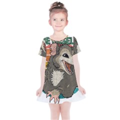 Possum - Be Urself Kids  Simple Cotton Dress by Valentinaart