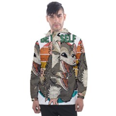 Possum - Be Urself Men s Front Pocket Pullover Windbreaker by Valentinaart