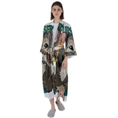 Possum - Be Urself Maxi Satin Kimono by Valentinaart