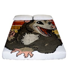 Possum  Fitted Sheet (california King Size) by Valentinaart