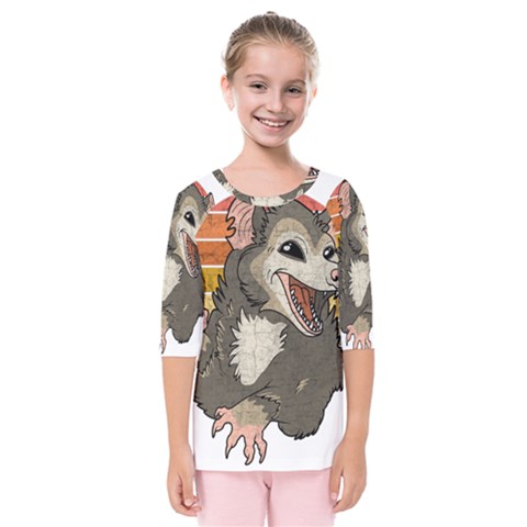 Possum  Kids  Quarter Sleeve Raglan Tee by Valentinaart