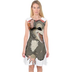 Possum  Capsleeve Midi Dress by Valentinaart