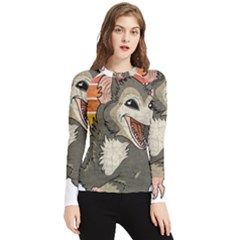 Possum  Women s Long Sleeve Rash Guard by Valentinaart