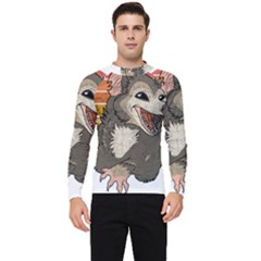 Possum  Men s Long Sleeve Rash Guard by Valentinaart