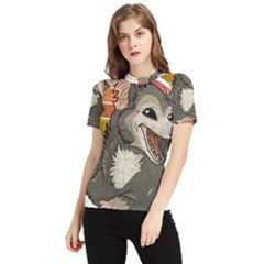 Possum  Women s Short Sleeve Rash Guard by Valentinaart